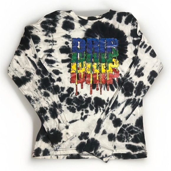 Tie-Dye Graphic Graffiti Long Sleeve T-Shirt Boys size 18 “DRIP” Prime Threads - Picture 1 of 6